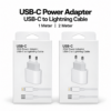20W Power Adapter Met USB-C naar Lightning kabel (1m & 2m)