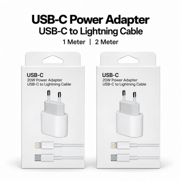 20W Power Adapter Met USB-C naar Lightning kabel (1m & 2m)