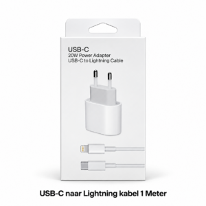 20W Power Adapter Met USB-C naar Lightning kabel – 1m