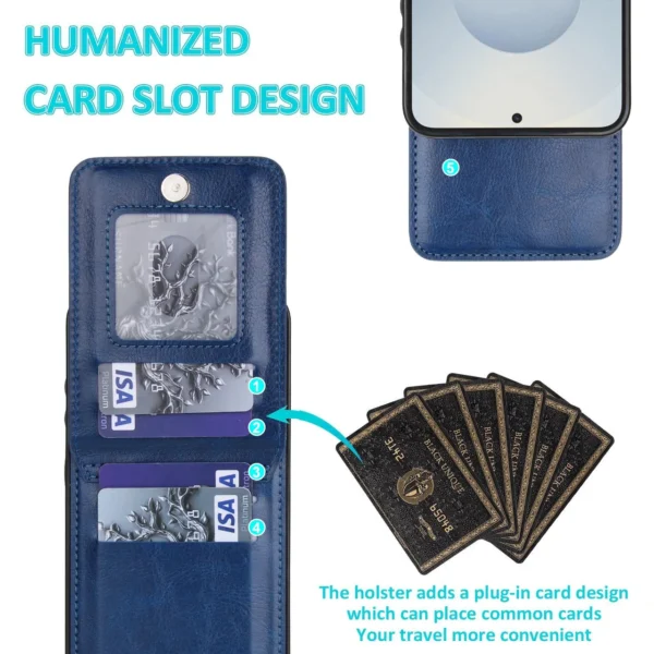 Samsung S26 Series Leer Wallet Case met Kaarthouder & Stand