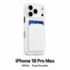 Siliconen iPhone 18 Pro Max hoesje met kaarthouder – White