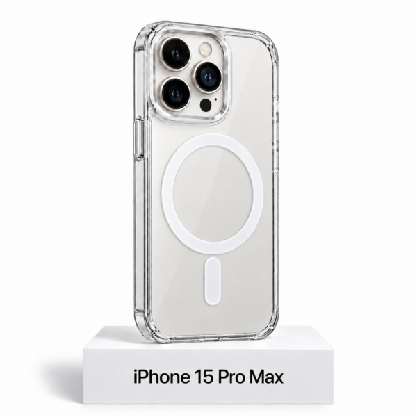 Transparant siliconen MagSafe Clear hoesje voor iPhone 15 Pro Max