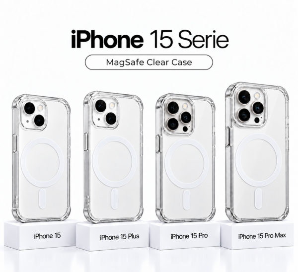 Transparante siliconen MagSafe Clear hoesjes voor de iPhone 15 serie