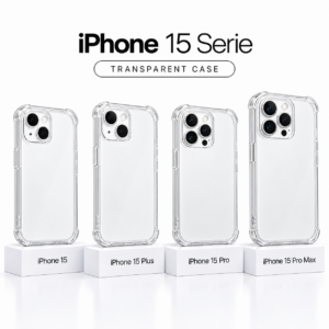 iPhone 15 Transparent Case Series Transparante siliconen hoesjes met camerabescherming en extra hoekbescherming voor de iPhone 15 serie