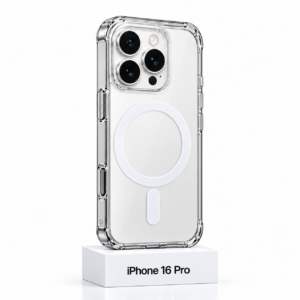 Transparant siliconen MagSafe Clear hoesje voor iPhone 16 Pro
