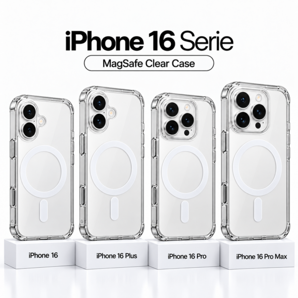 Transparante siliconen MagSafe Clear hoesjes voor de iPhone 16 serie