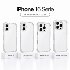 iPhone 16 Transparent Case Series Transparante siliconen hoesjes met camerabescherming en extra hoekbescherming voor de iPhone 16 serie