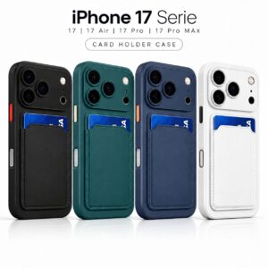 iPhone 17 Series siliconen telefoonhoesje met kaarthouder