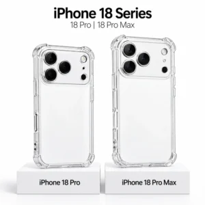 Siliconen Transparent iPhone-hoesje met camerabescherming voor iPhone 18 Pro en 18 Pro Max