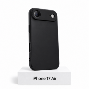 Siliconen iPhone 17 Air hoesje met camerabescherming – Black