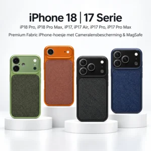 Premium Fabric iPhone hoesje voor iPhone 17 en 18 series, met MagSafe en camerabescherming