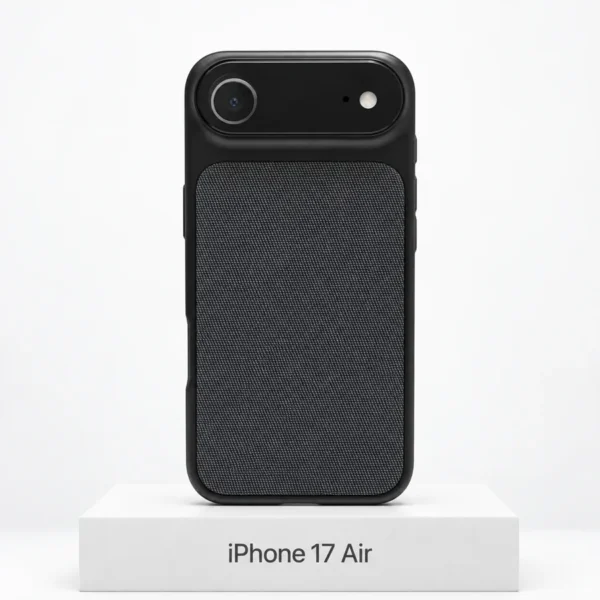 Premium Fabric hoesje voor iPhone 17 Air in Black met MagSafe en camerabescherming