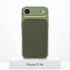 Premium Fabric hoesje voor iPhone 17 Air in Grass Green met MagSafe en camerabescherming