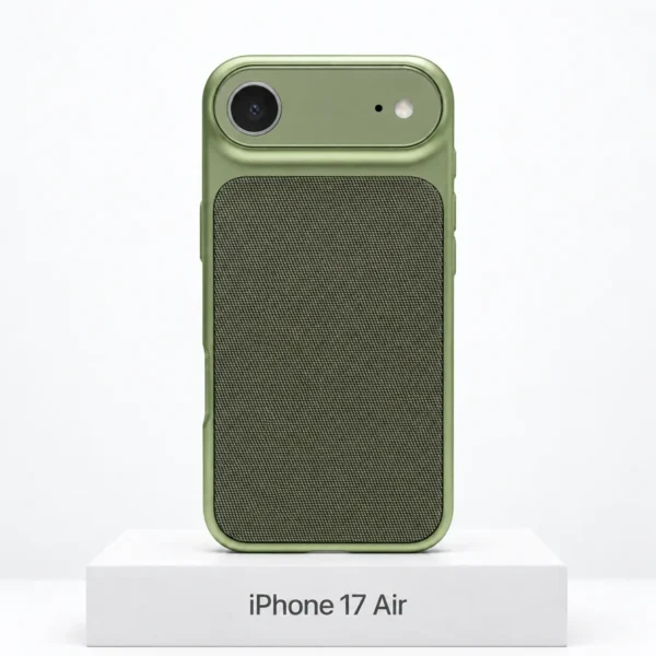 Premium Fabric hoesje voor iPhone 17 Air in Grass Green met MagSafe en camerabescherming
