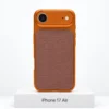 Premium Fabric hoesje voor iPhone 17 Air in Hermès Orange met MagSafe en camerabescherming
