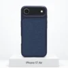 Premium Fabric hoesje voor iPhone 17 Air in Navy Blue met MagSafe en camerabescherming