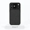 Premium Fabric hoesje voor iPhone 17 in Black met MagSafe en camerabescherming