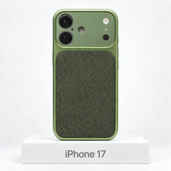Premium Fabric hoesje voor iPhone 17 in Grass Green met MagSafe en camerabescherming