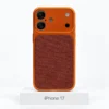 Premium Fabric hoesje voor iPhone 17 in Hermès Orange met MagSafe en camerabescherming