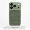 Premium Fabric hoesje voor iPhone 17 Pro in Grass Green met MagSafe en camerabescherming