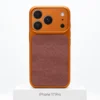 Premium Fabric hoesje voor iPhone 17 Pro in Hermès Orange met MagSafe en camerabescherming