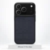 Premium Fabric hoesje voor iPhone 17 Pro Max in Black met MagSafe en camerabescherming