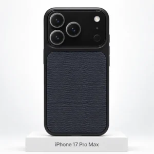 Premium Fabric hoesje voor iPhone 17 Pro Max in Black met MagSafe en camerabescherming