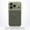 Premium Fabric hoesje voor iPhone 17 Pro Max in Grass Green met MagSafe en camerabescherming