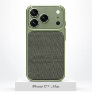 Premium Fabric hoesje voor iPhone 17 Pro Max in Grass Green met MagSafe en camerabescherming