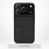 Premium Fabric-hoesje voor iPhone 18 Pro in Black met MagSafe en cameralensbescherming