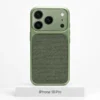 Premium Fabric-hoesje voor iPhone 18 Pro in Grass Green met MagSafe en cameralensbescherming