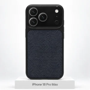Premium Fabric iPhone 18 Pro Max Black Premium Fabric-hoesje voor iPhone 18 Pro Max in Black met MagSafe en cameralensbescherming
