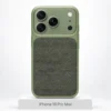 Premium Fabric-hoesje voor iPhone 18 Pro Max in Grass Green met MagSafe en cameralensbescherming