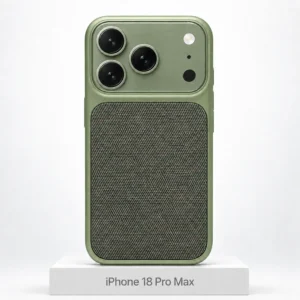 Premium Fabric iPhone 18 Pro Max Grass Green Premium Fabric-hoesje voor iPhone 18 Pro Max in Grass Green met MagSafe en cameralensbescherming