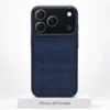 Premium Fabric-hoesje voor iPhone 18 Pro Max in Navy Blue met MagSafe en cameralensbescherming
