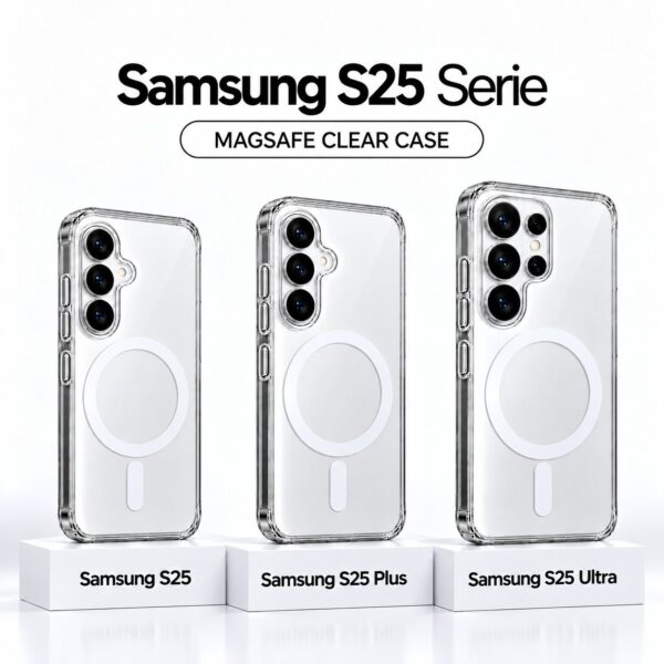 Transparent MagSafe hoesje Samsung S25 Serie