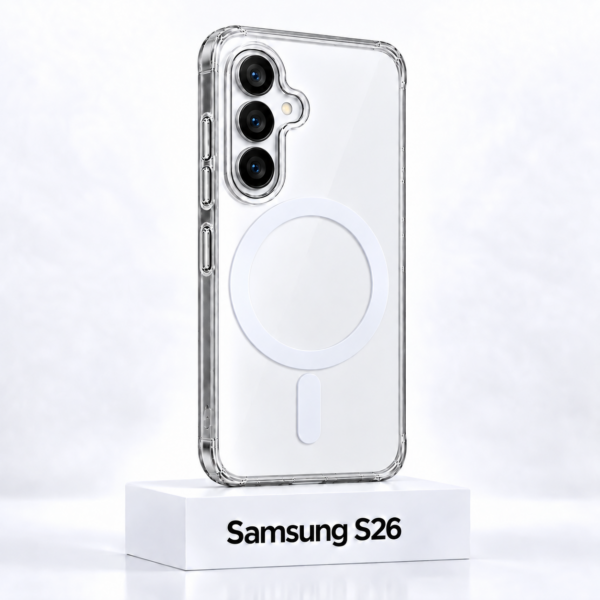 Samsung S26 transparant siliconen MagSafe-hoesje