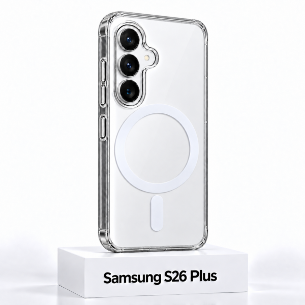 Samsung S26 Plus transparant siliconen MagSafe-hoesje