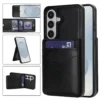 Samsung S26 Plus wallet case met kaarthouder en stand in Black