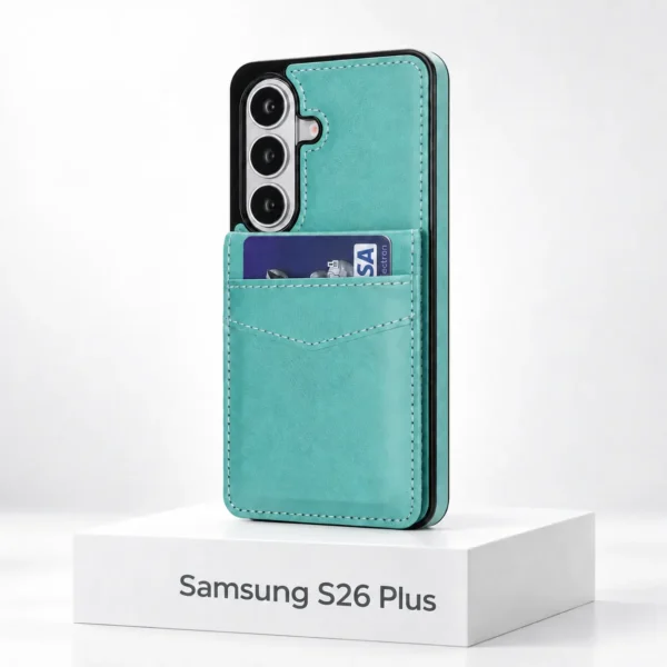 Samsung S26 Plus wallet case met kaarthouder in Mint