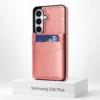 Samsung S26 Plus wallet case met kaarthouder in Rose Gold