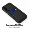 Siliconen Samsung S26 Plus hoesje met kaarthouder – Zwart