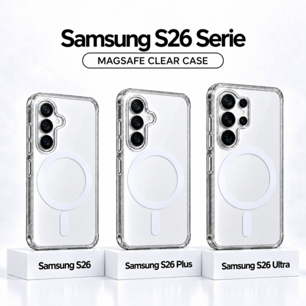 Samsung S26 Serie transparante MagSafe Clear Case voor S26, S26 Plus en S26 Ultra