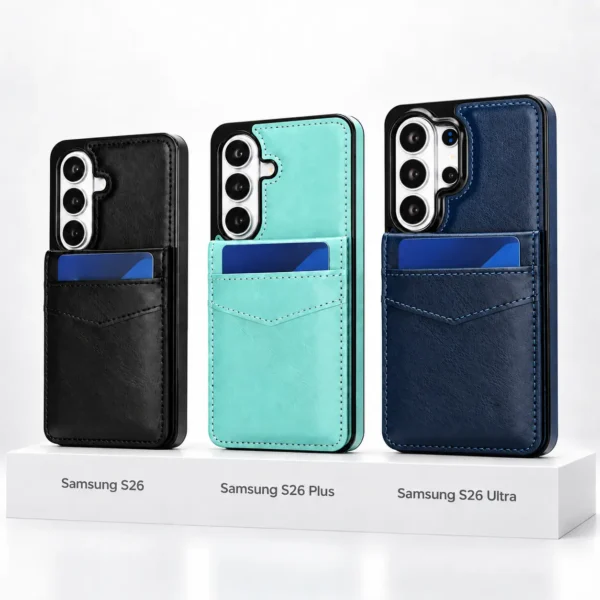 Samsung Galaxy S26, S26 Plus en S26 Ultra met wallet case in Black