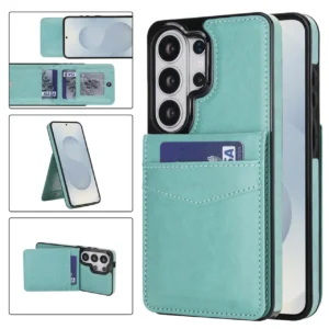 Samsung S26 Ultra wallet case met kaarthouder en stand in Mint