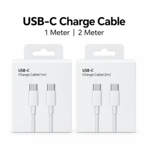 USB-C naar USB-C oplaadkabel, verkrijgbaar in 1 meter en 2 meter