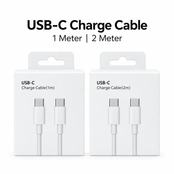 USB-C naar USB-C oplaadkabel, verkrijgbaar in 1 meter en 2 meter